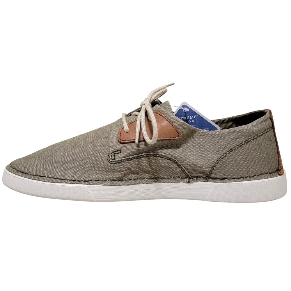 Clarks Men Gereld Tie Casual Derby Oxford Sneakers Size US 10.5W Olive Green